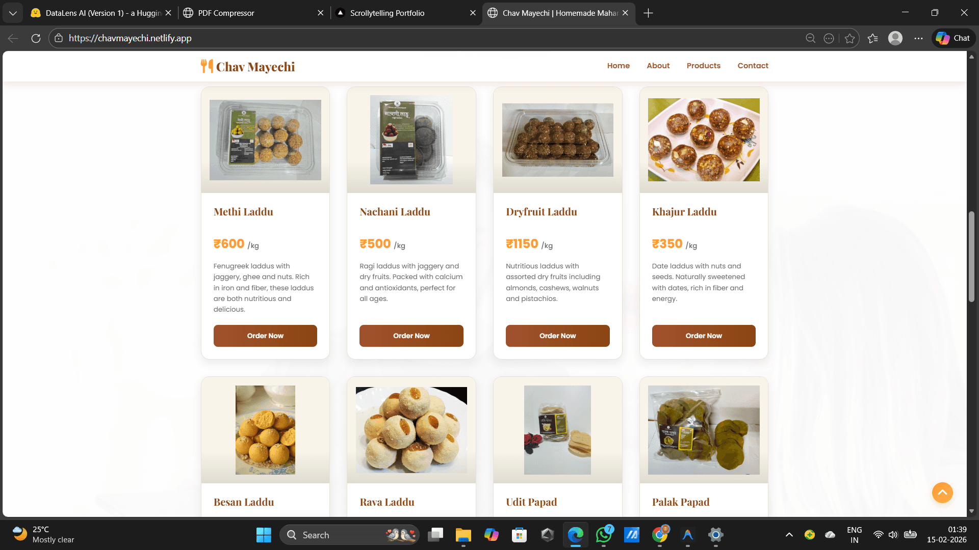 Chav Mayechi Foods Website